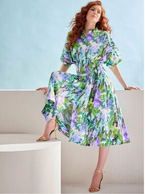 Natori Ayame Cotton Dress Multi Color